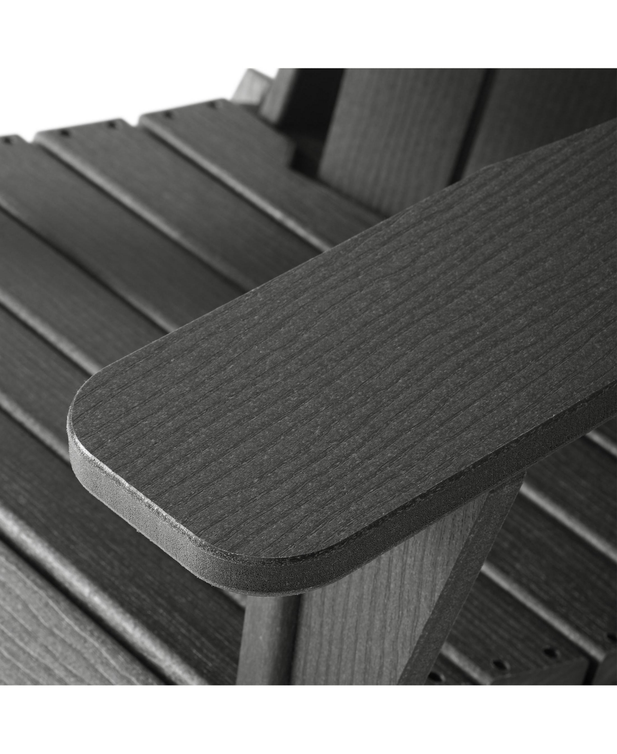 Outdoor Patio Hdpe Resin Folding Adirondack Chairs With Cup Holder and Phone (Set of Two)