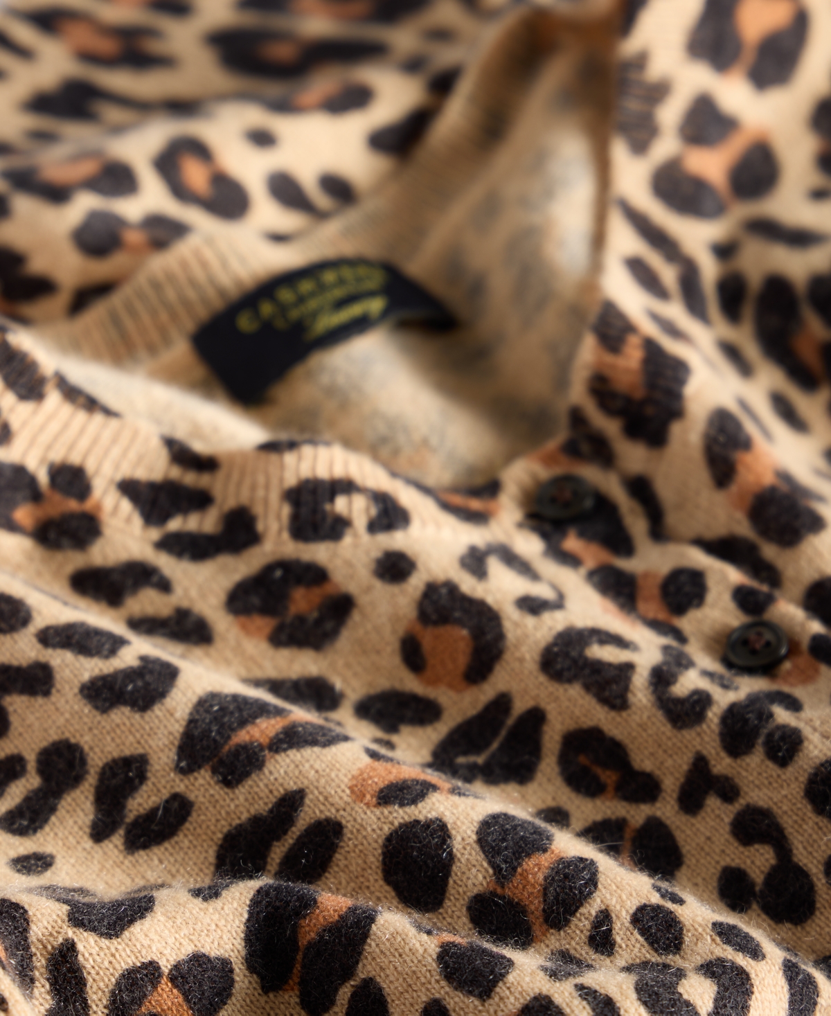 Charter Club Women's 100% Cashmere Leopard-print Crewneck Cardigan, Macy's Exclusive In Animal Print