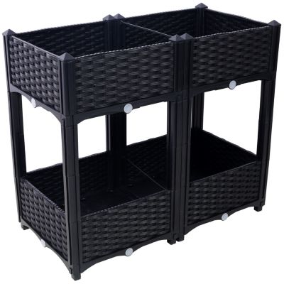 Streamdale Elevated Planter Bed with Drainage, 31.5"x15.7"x27.7