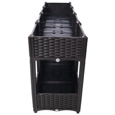 Raised Garden Box 63"x15.7"x27.7" Elevated Outdoor Planter