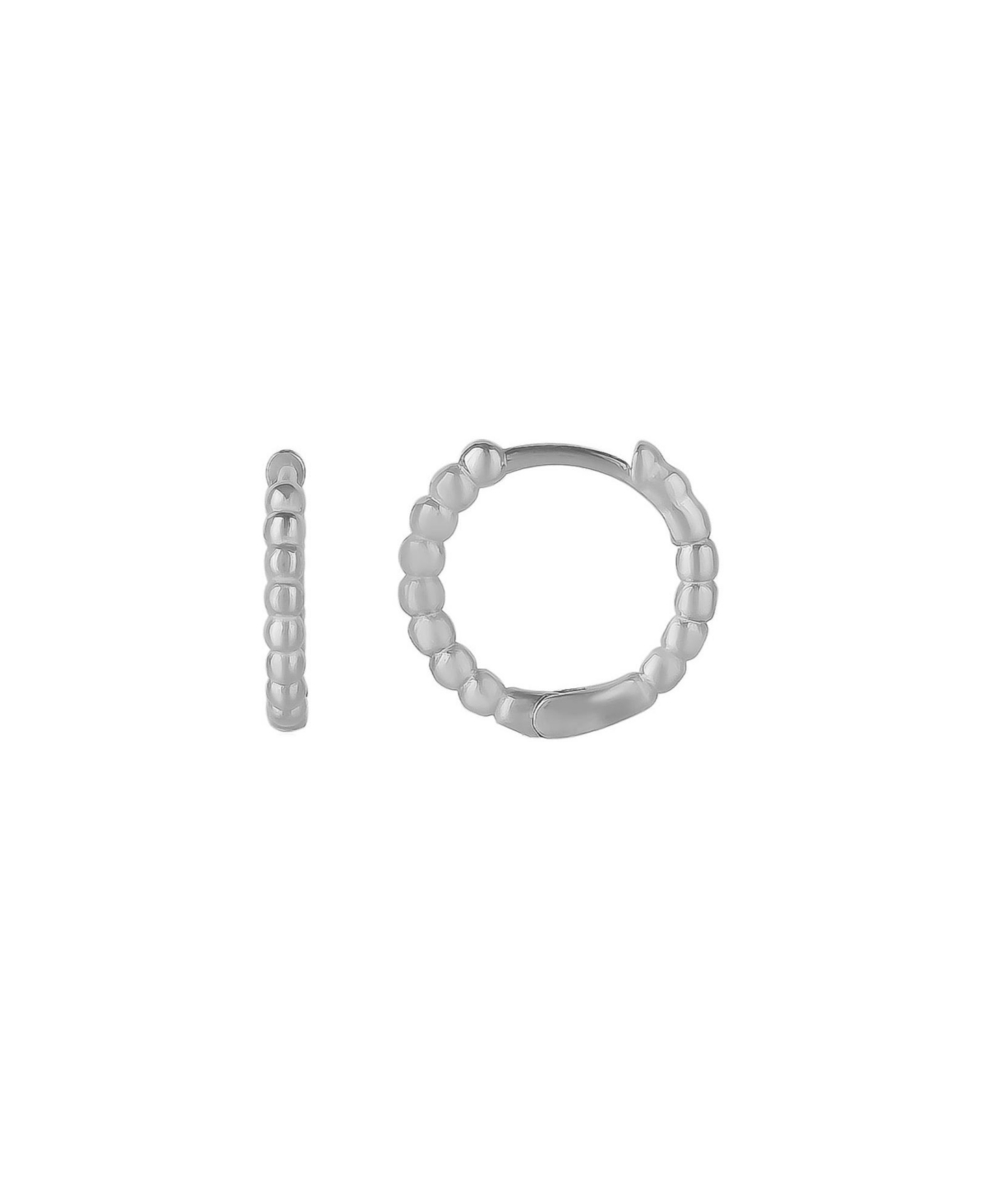 Bead Hoop Sterling Silver Earring - Gold