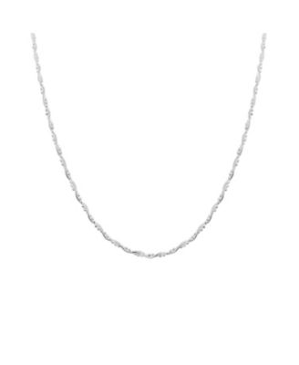 Twisted Beads Sterling Silver Chain Necklace