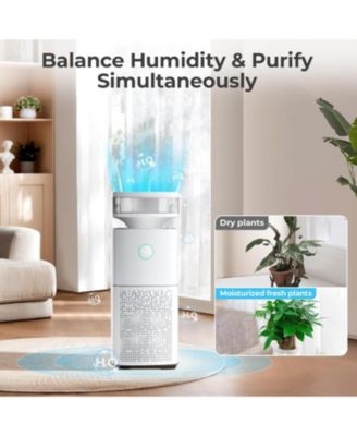  Air Purifier with Humidifier, H13 HEPA & Carbon Filter, 500m /h CADR, VOC/Humidity Sensor, Auto Mode, Night Light, for Large Rooms up to 60㎡ ( 55dB)