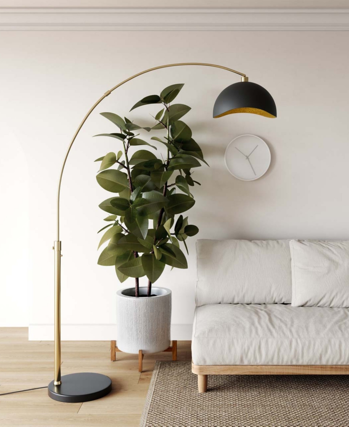 Nova of California 92" Metal Luna Bella Arc Floor Lamp