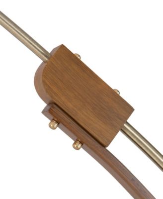 80" Wood Melmar Lucite Arc Floor Lamp