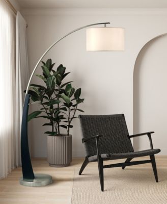 72" Wood Plimpton 1 Light Arc Floor Lamp