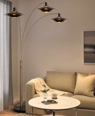 84" Metal Rancho Mirage 3 Light Arc Floor Lamp