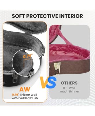 Hard ABS Hardshell with Backpack Straps Dreadnought Acoustic Guitar Case