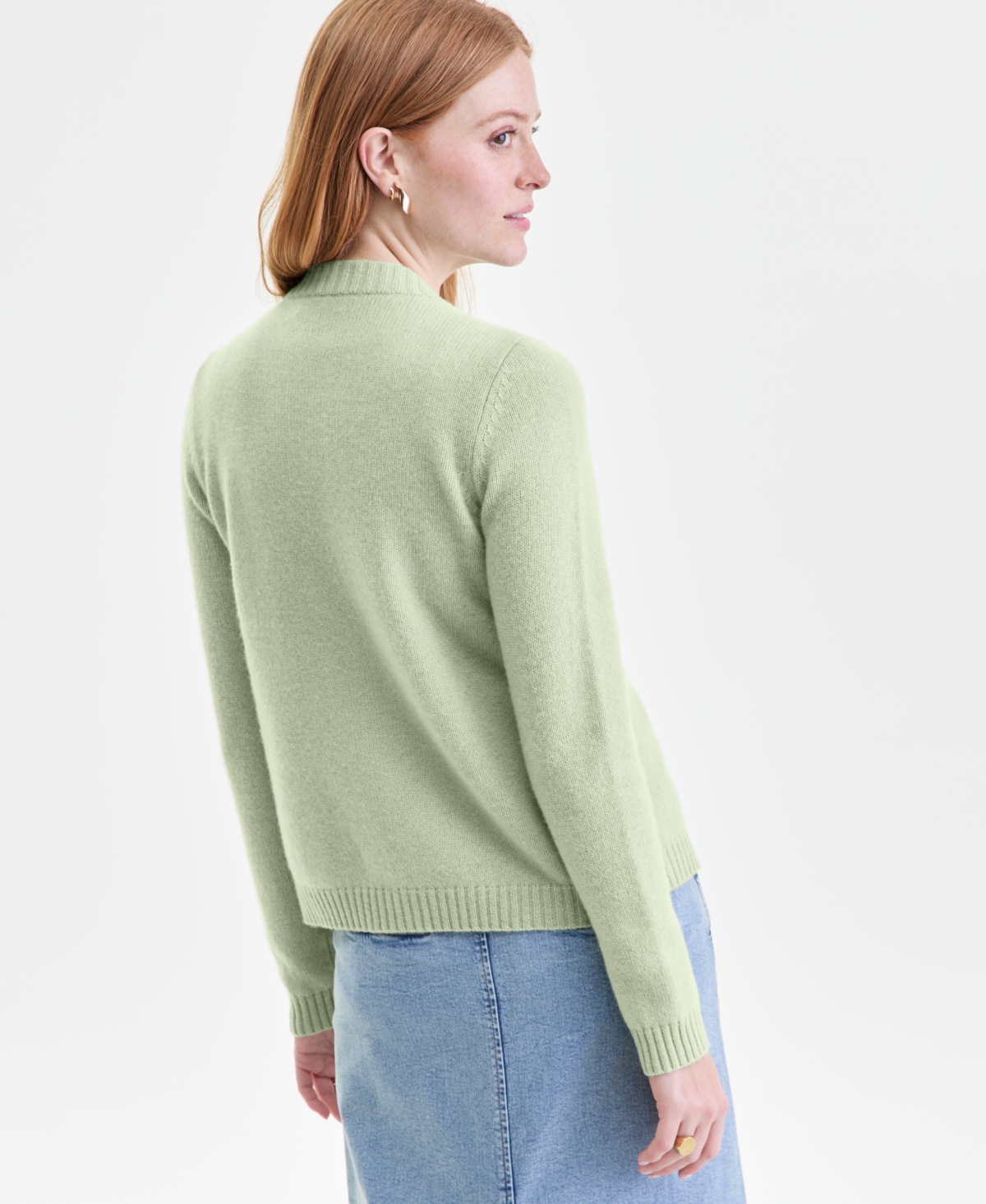 Charter Club Women's 100% Cashmere Chunky Crewneck Cardigan, Macy's Exclusive In Multi