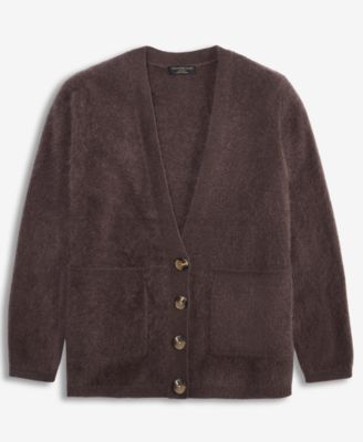 Women's Brushed 100% Cashmere Boyfriend Cardigan, Macy's Exclusive