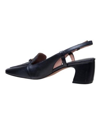 CIRILLA Women's Cuban Heel Posted Slingback Pump
