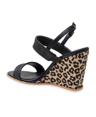 EDITH Women's Woven Raffia High Wedge Sport Sandals