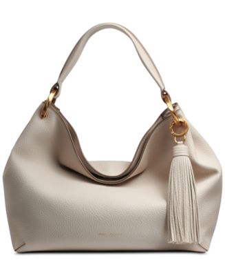 Donna Karan New York Glenwood Leather Tassel Detail Large Shoulder