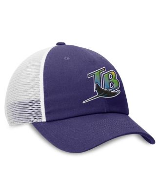 Men's Purple/White Tampa Bay Rays Rise Adjustable Trucker Hat