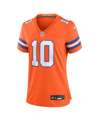 Women's Bo Nix Orange Denver Broncos Mile High Collection 1977 Throwback Player Game Jersey