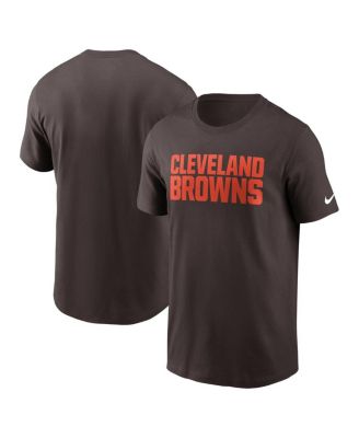 Nike - Men's Brown Cleveland Browns Primetime Wordmark Essential T-Shirt