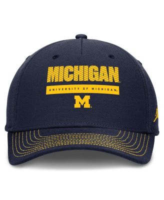 Men's Navy Michigan Wolverines Rise Adjustable Hat