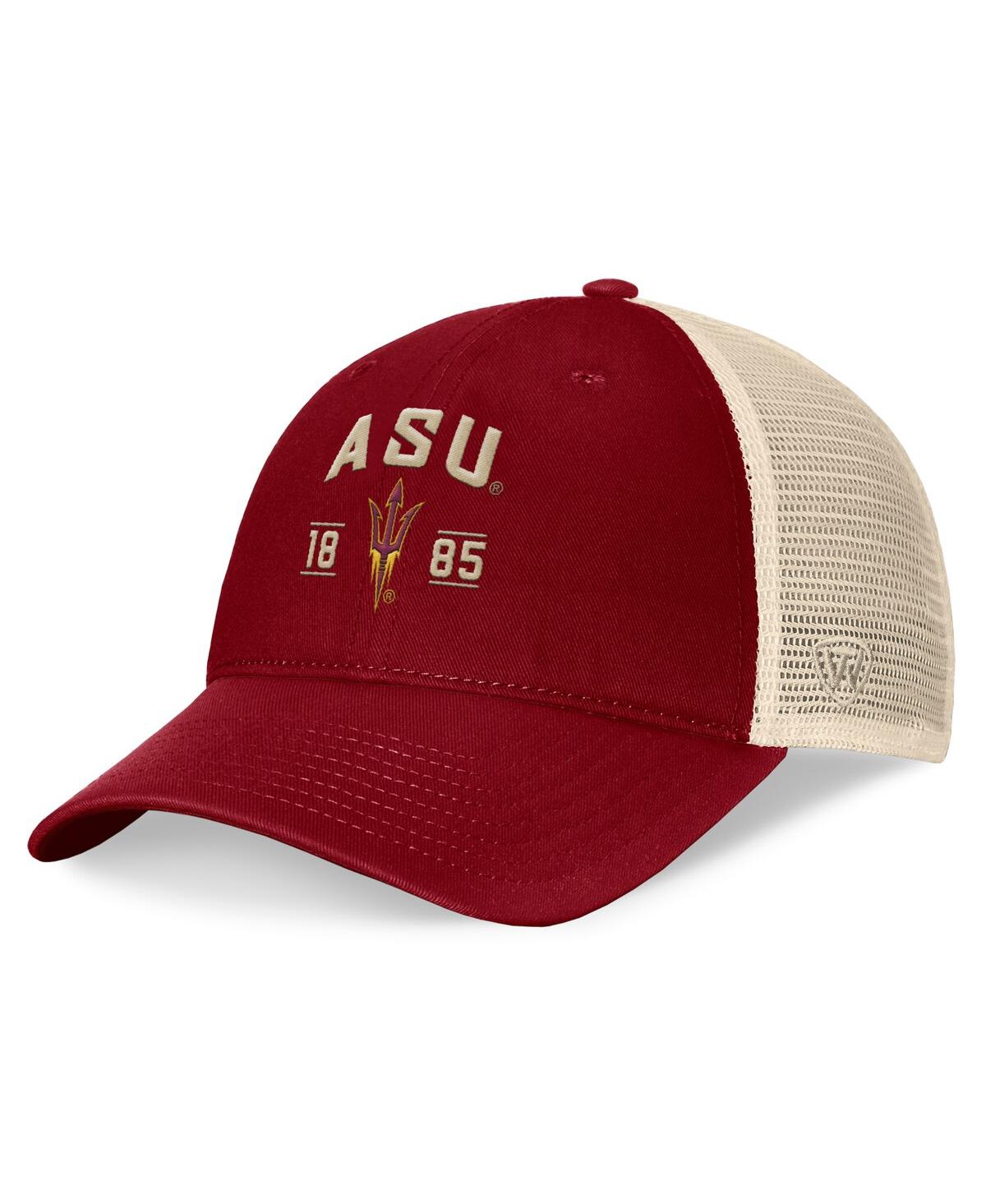 Top Of The World Men's Maroon Arizona State Sun Devils Heritage Waylon Trucker Adjustable Hat