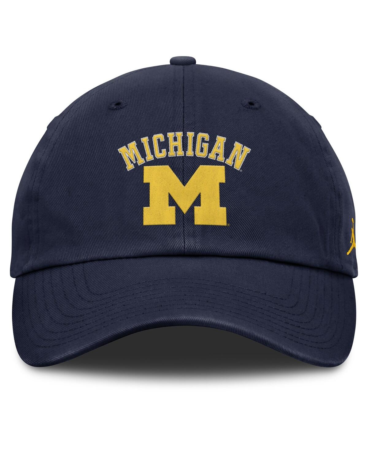 JORDAN MEN'S NAVY MICHIGAN WOLVERINES CLUB ADJUSTABLE HAT 