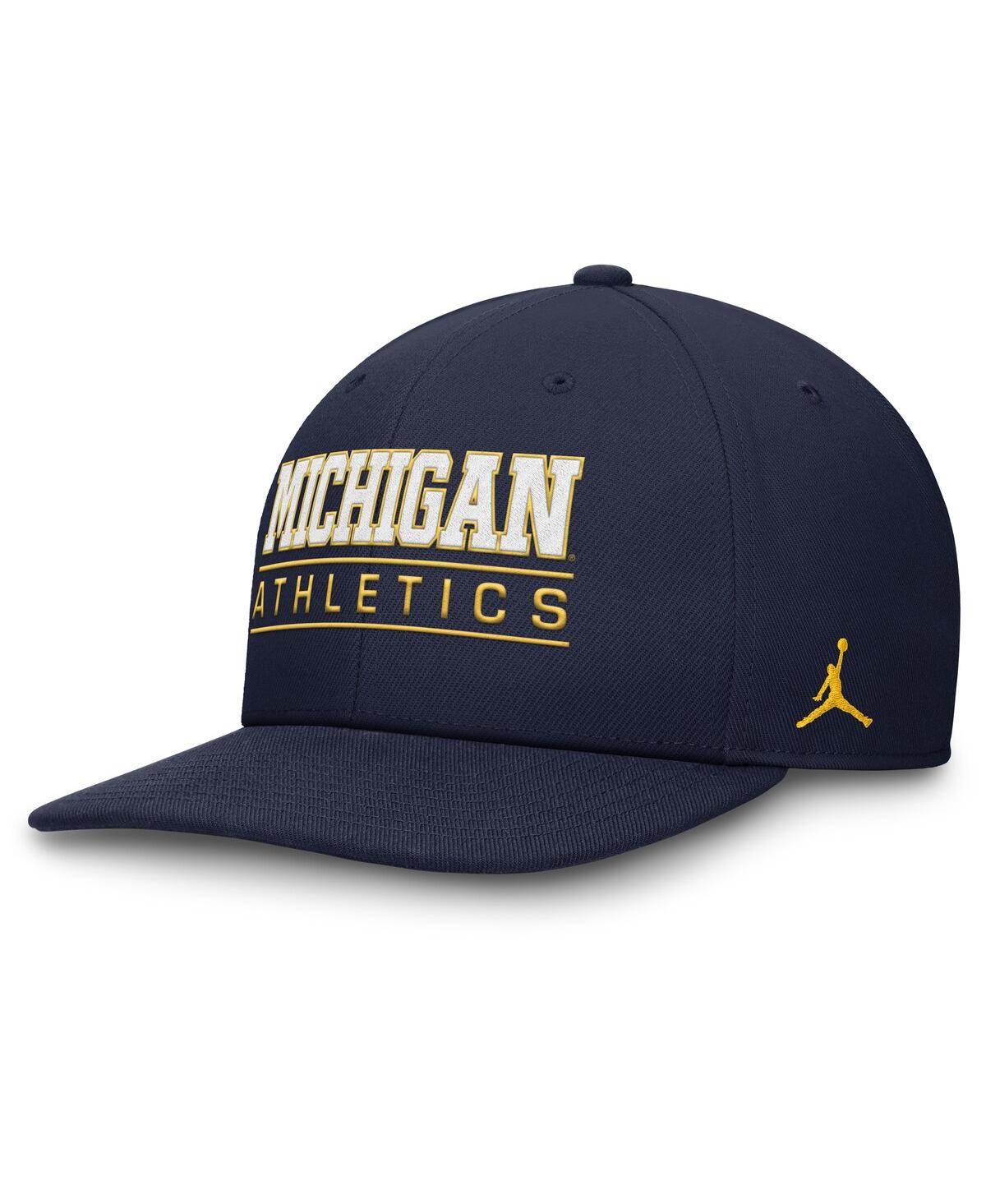 JORDAN MEN'S NAVY MICHIGAN WOLVERINES ATHLETICS PRO ADJUSTABLE HAT 