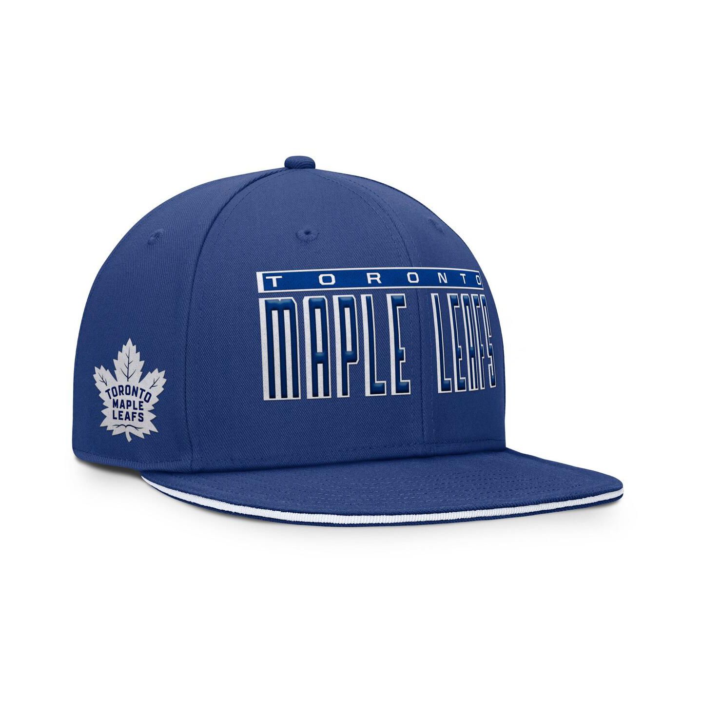 Мужская кепка Fanatics Blue Toronto Maple Leaf's Fundamental Gino Stack Snapback Hat — фото 3