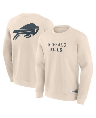Fanatics - Men's Cream Buffalo Bills Elements Future Ground Lettering Pullover Sweatshirt
