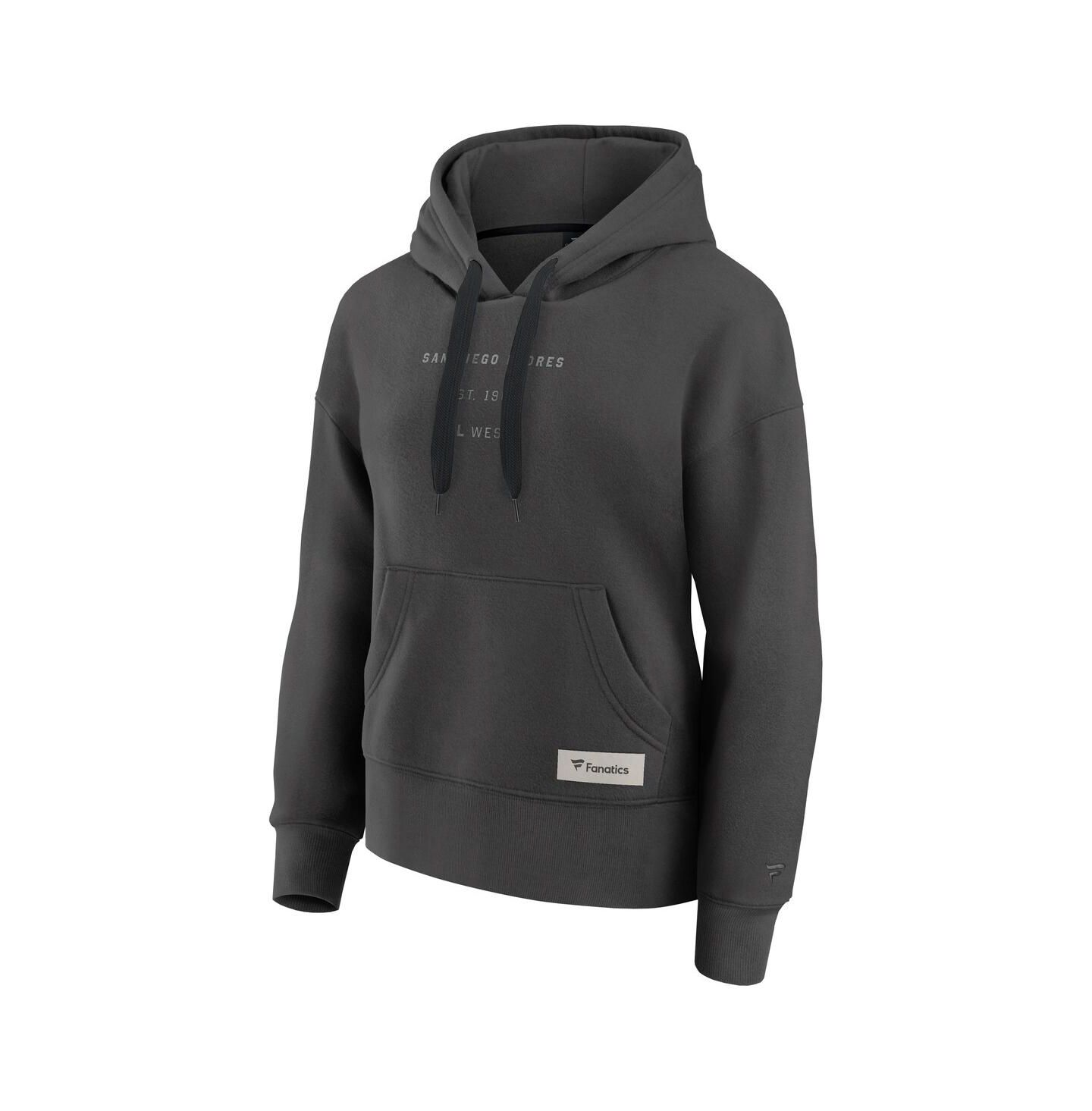 Женское худи Fanatics Charcoal San Diego Padres Elements Future Ground Subtle Tonal Pullover — фото 2