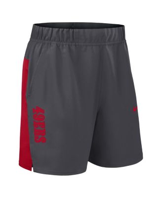 Men's Gray San Francisco 49ers Woven Victory Performance Shorts