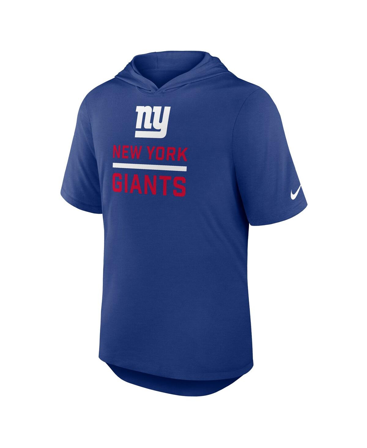 Nike New York Giants  Men's Dri-fit Nfl Hooded T-shirt In Blue