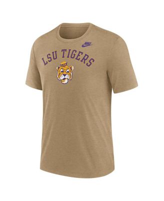 Men's Heather Light Brown LSU Tigers Legacy Arch Tri-Blend T-Shirt