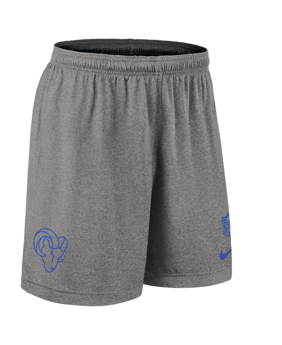 Nike Black Los Angeles Rams Sideline Reversible Performance Shorts In Multi