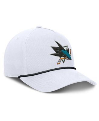 Men's White San Jose Sharks Rope A-Frame Adjustable Hat