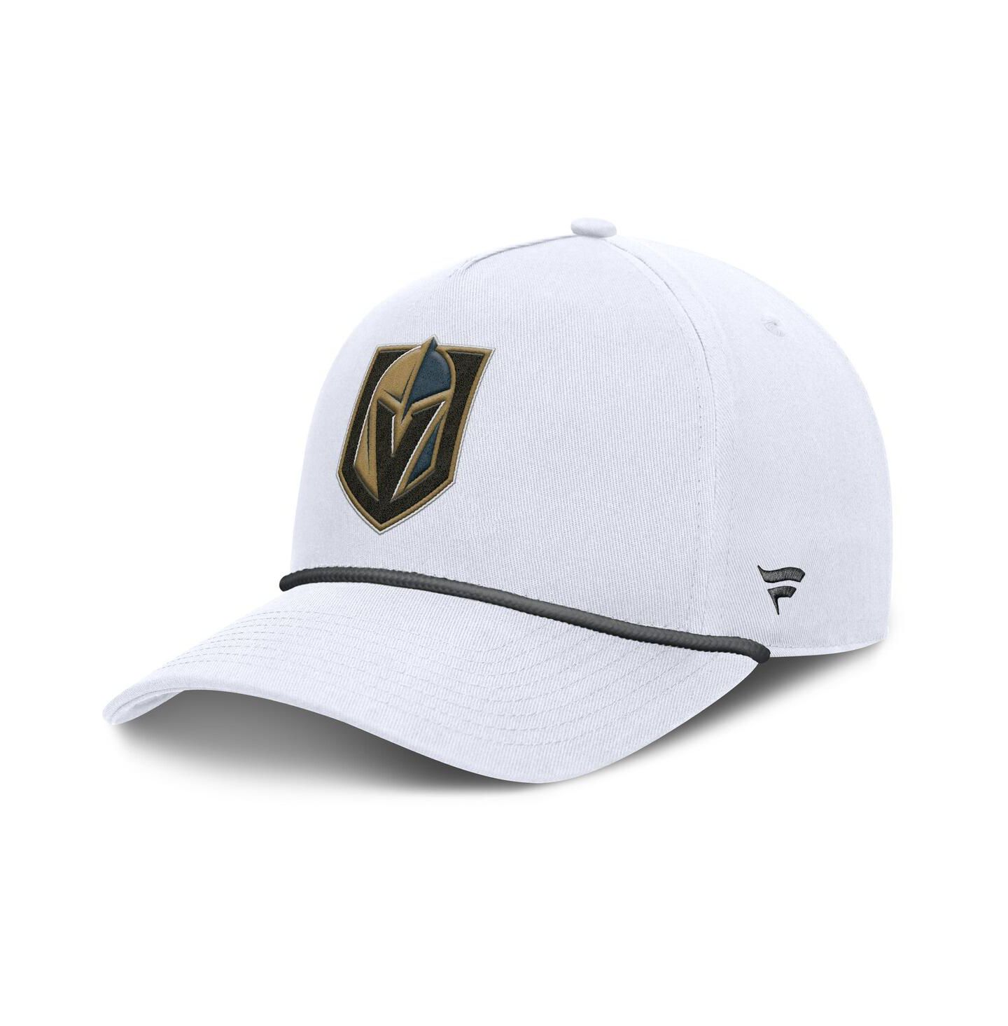 Мужская кепка Fanatics White Vegas Golden Knights Rope A-Frame Adjustable Hat — фото 1