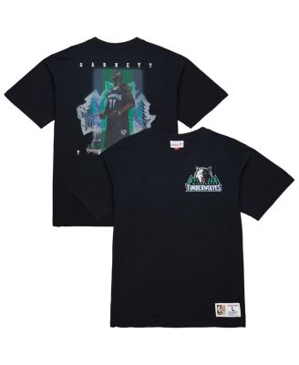 Mitchell & Ness - Men's Kevin Garnett Black Minnesota Timberwolves Hardwood Classics NBA Legends T-Shirt