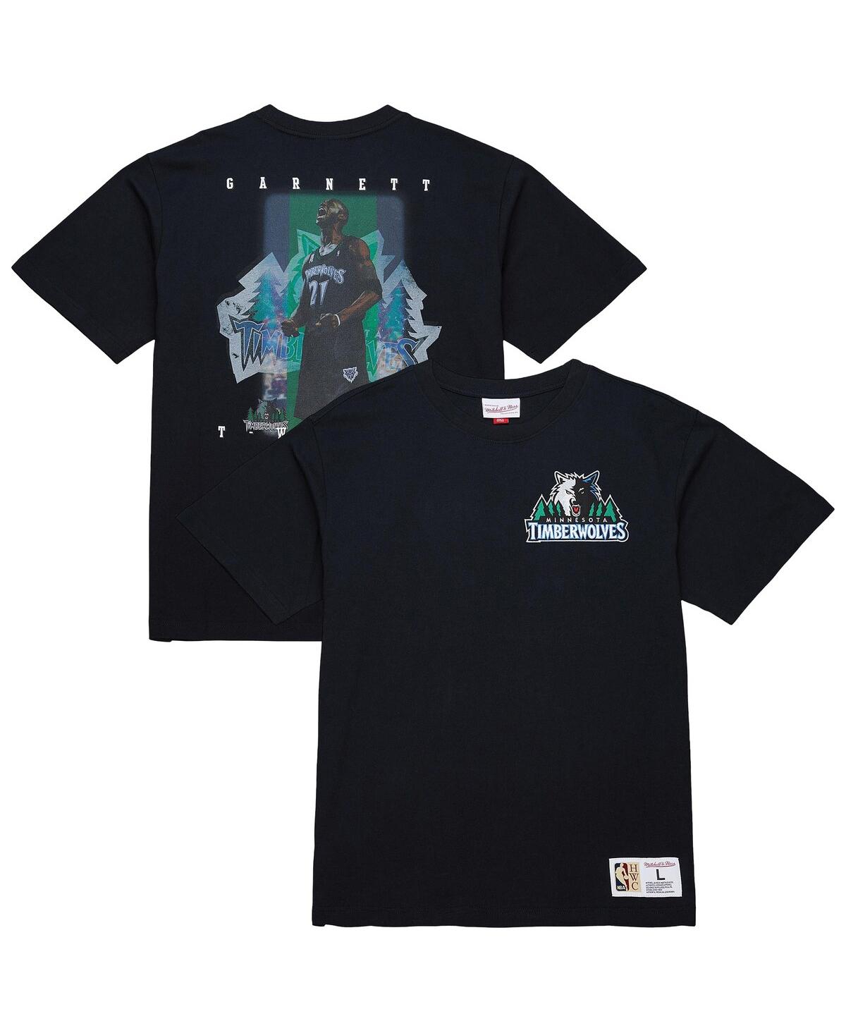 Men's Kevin Garnett Black Minnesota Timberwolves Hardwood Classics Nba Legends T-Shirt - Black
