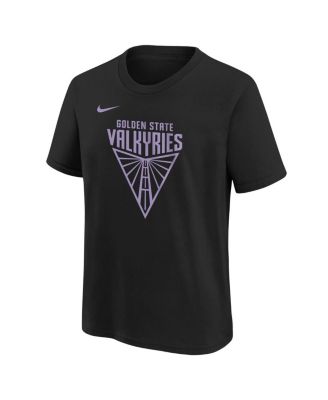 Big Boys and Girls Eclipse Black Golden State Valkyries Essential Logo T-Shirt