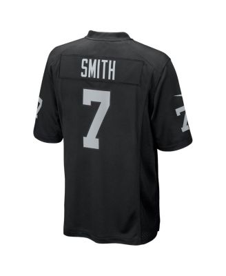 Men's Geno Smith Black Las Vegas Raiders Game Player Jersey