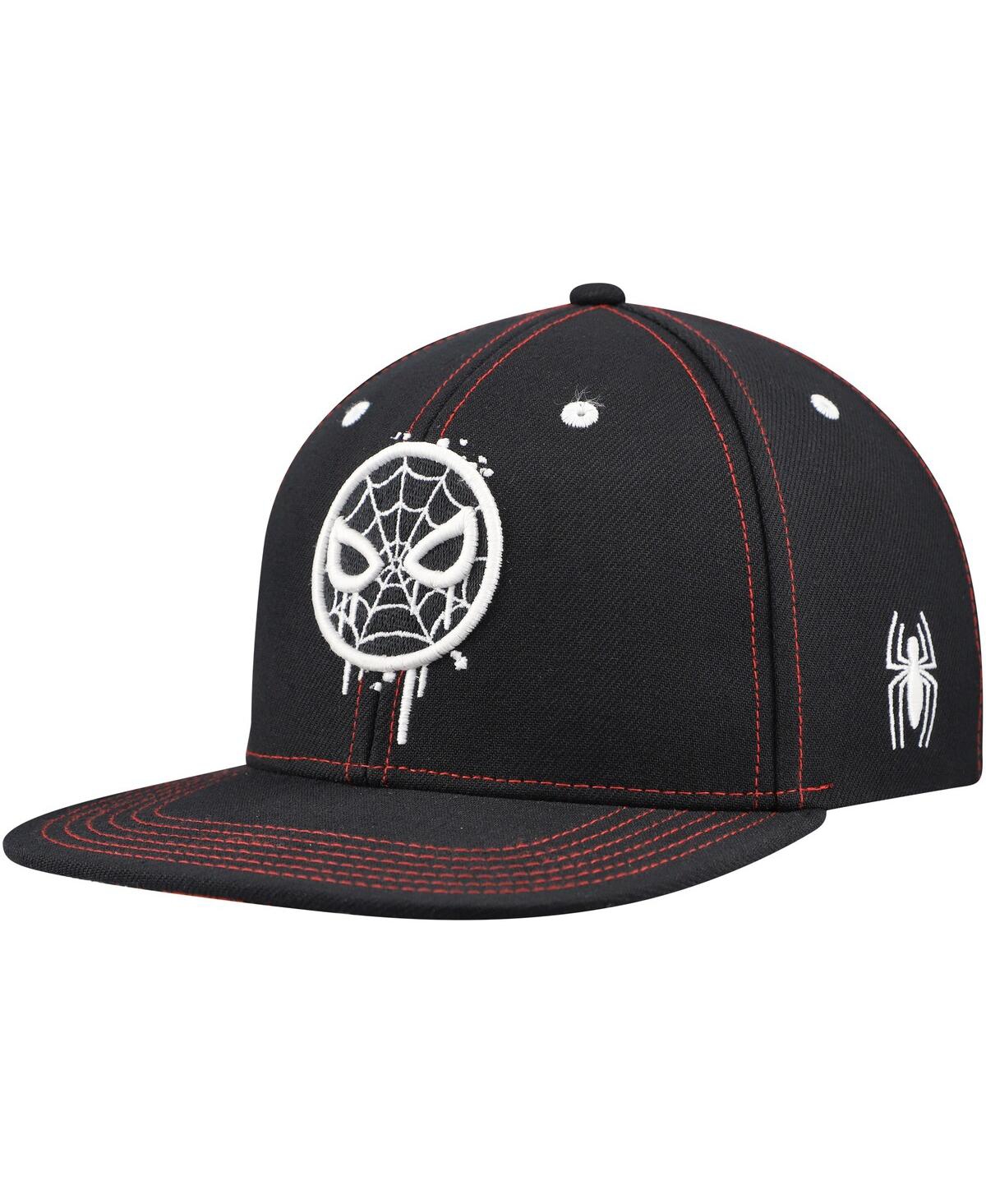 Lids Big Boys And Girls Black Spider-man Glow-in-the-dark Snapback Hat In Black