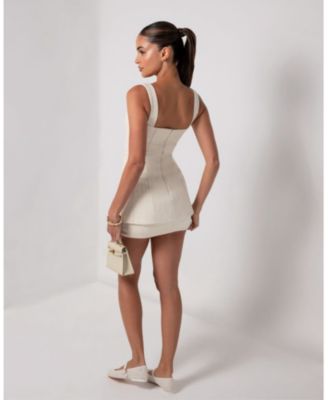 Women's Boucle Flower Mini Dress