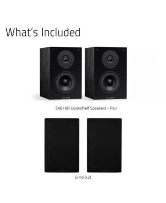 Elite High Definition 2-Way Bookshelf Surround Sound Speakers for 2-Channel Stereo or Home Theater System (SX6)