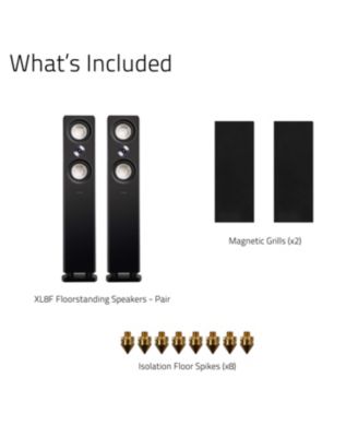 Reference High Performance 3-Way Floorstanding Loudspeakers with Down-firing 8" Subwoofers