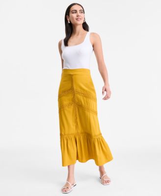 I.N.C. International Concepts - Women's Lace-Trim Maxi Skirt