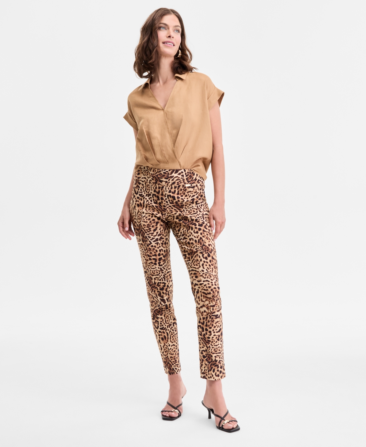 Women's Cheetah-Print Skinny Pants, Exclusively at Macy's - Pheby Cheetah