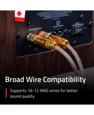 Banana Plug 24K Gold-plated connectors 16 to 12 AWG speaker wire for Hi-Fi setup Home Theater and Amplifiers