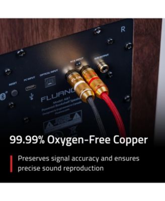 RCA Cable, 2-Male to 2-Male Gold-Plated Plugs for Preamplifier, CD player, Turntable, and Hi-Fi system - 6 Feet