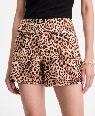 Women's Cheetah-Print Shorts, Exclusively at Macy's
