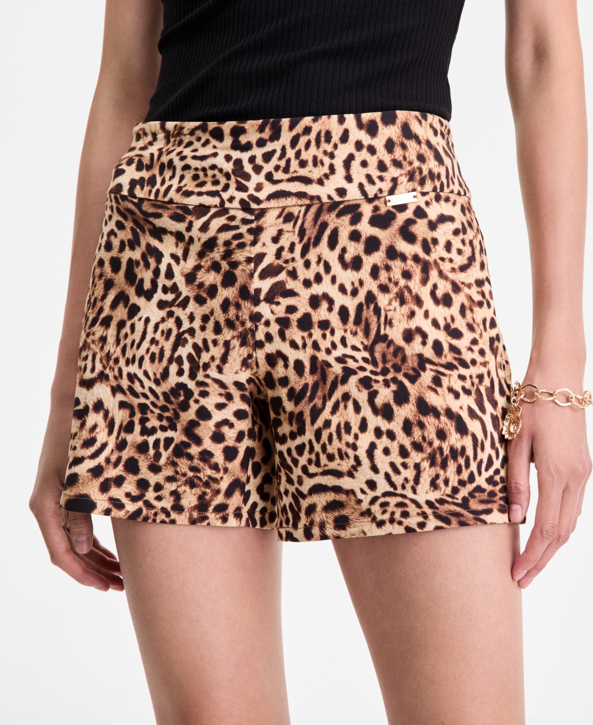 I.n.c. International Concepts Women's Cheetah-Print Shorts, Exclusively at Macy's