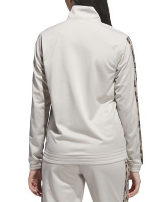 Women's Animal-Print Stripe Tricot Track Jacket