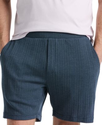 Men's Ribbed Striped Drawstring 7" Shorts