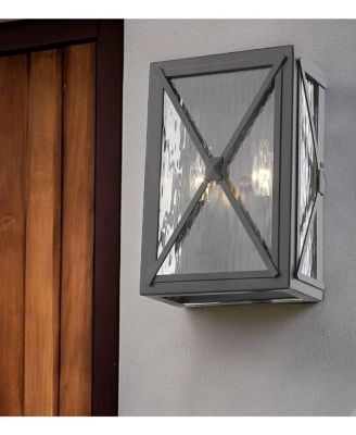 Burnished Cross Water Glass Outdoor Light – Decorative Outdoor Wall Fixture